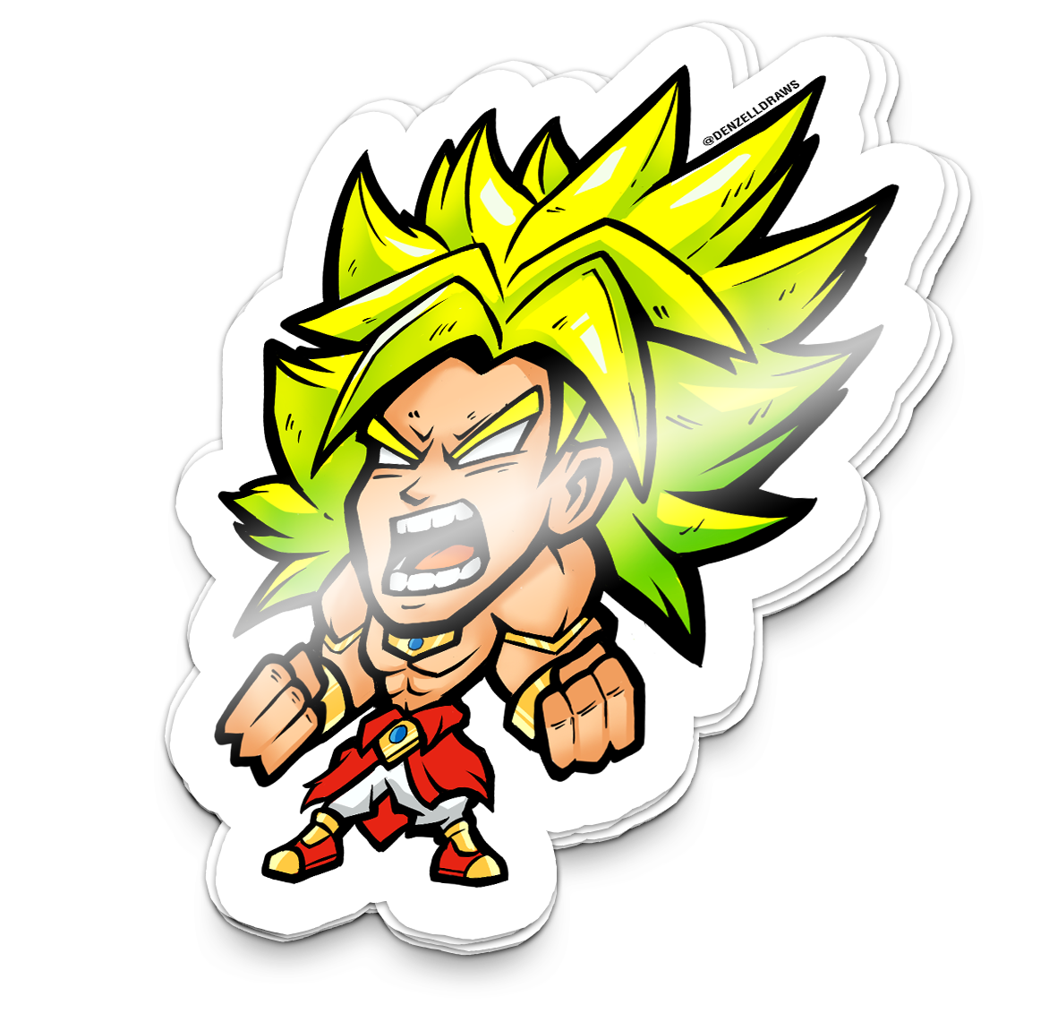 Angry Powerful Fighter - Sticker