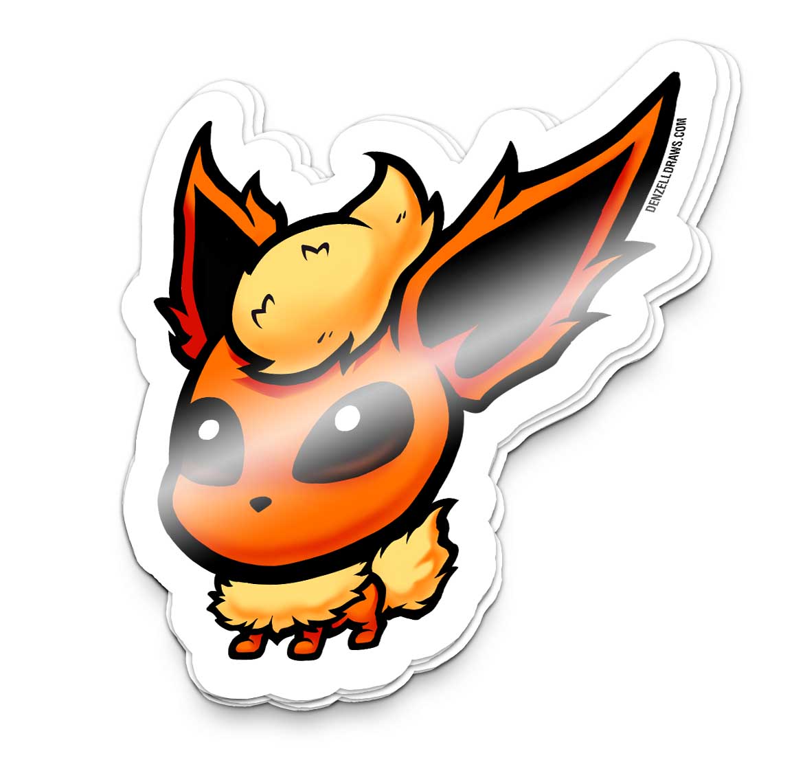 Flaming Fox - Sticker