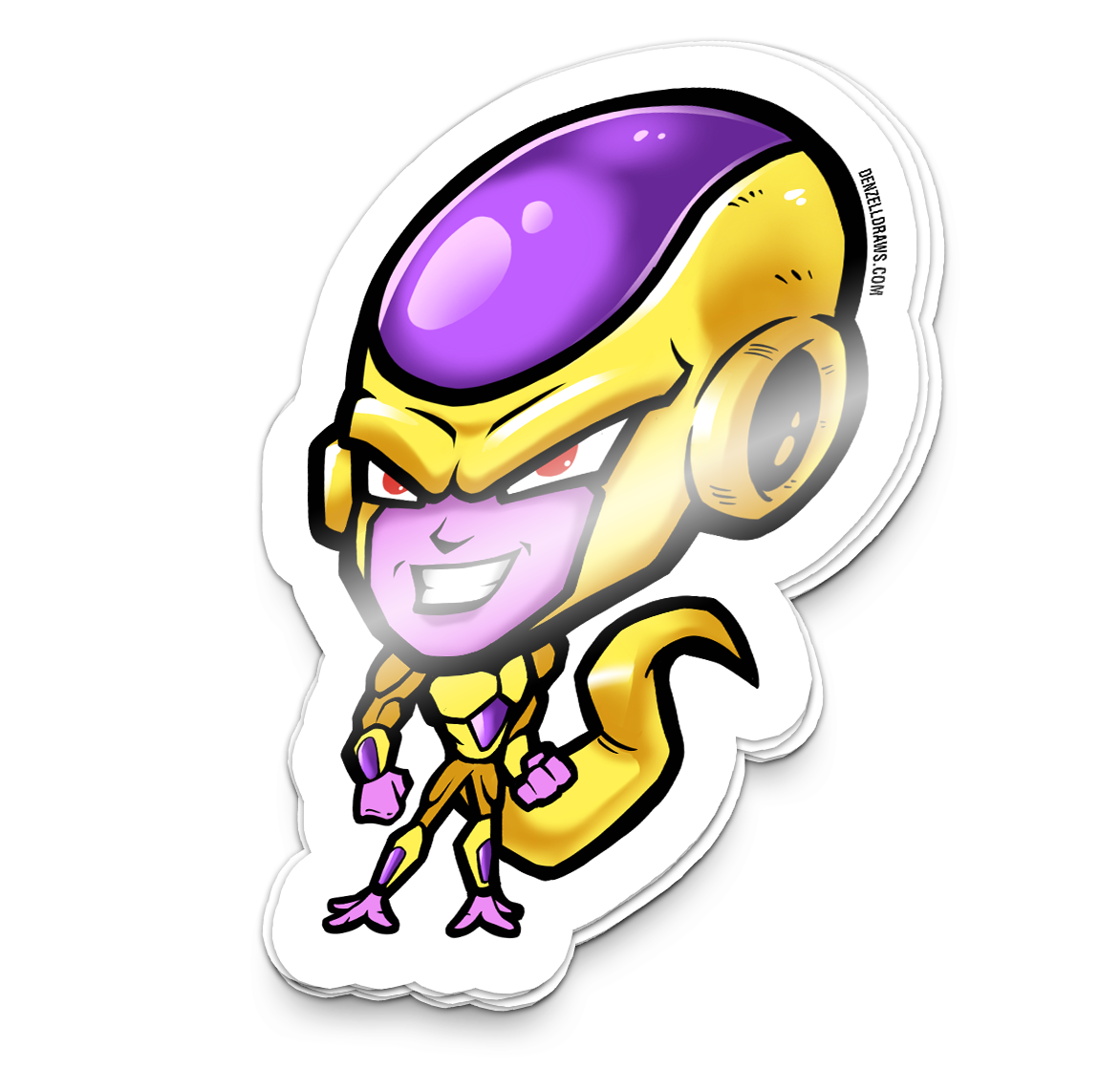 Evil Gold Fighter - Sticker