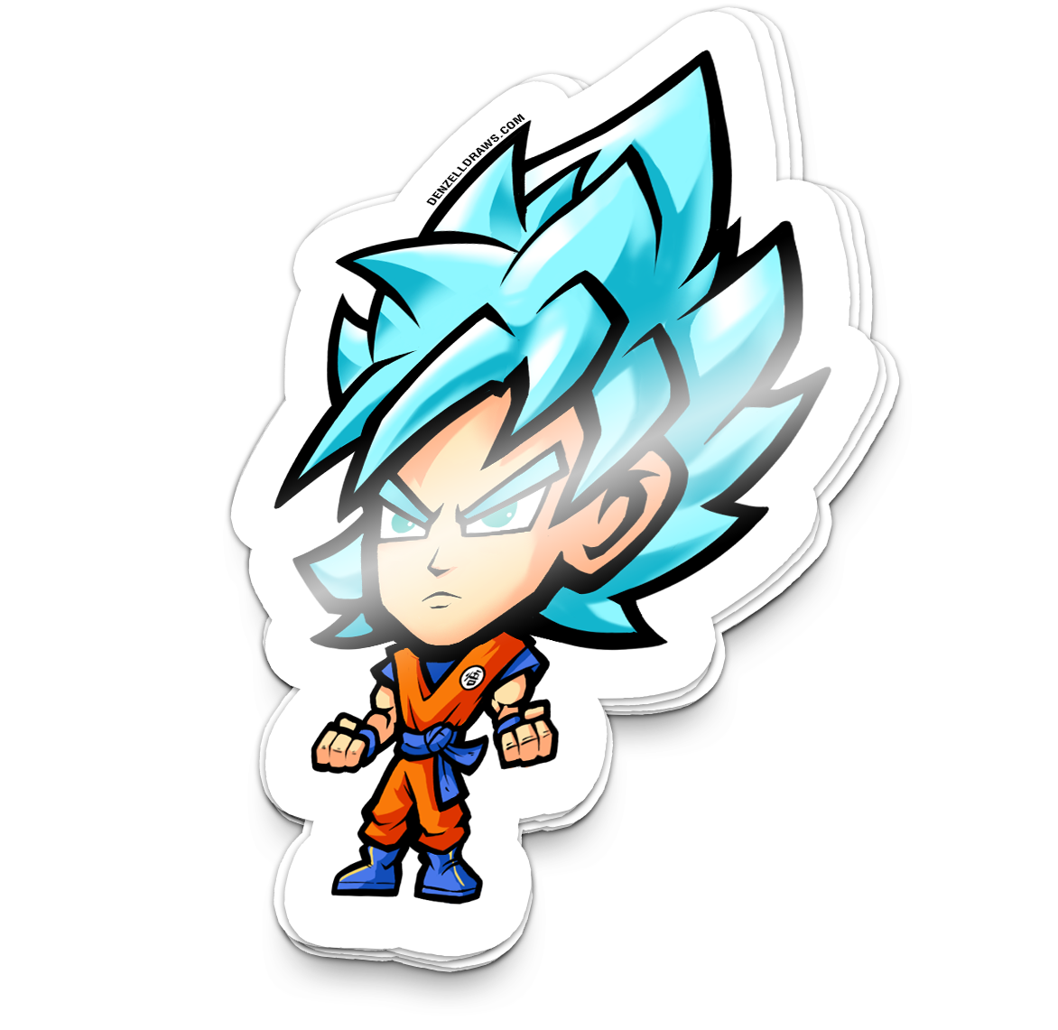 Blue Fighter Hero - Sticker
