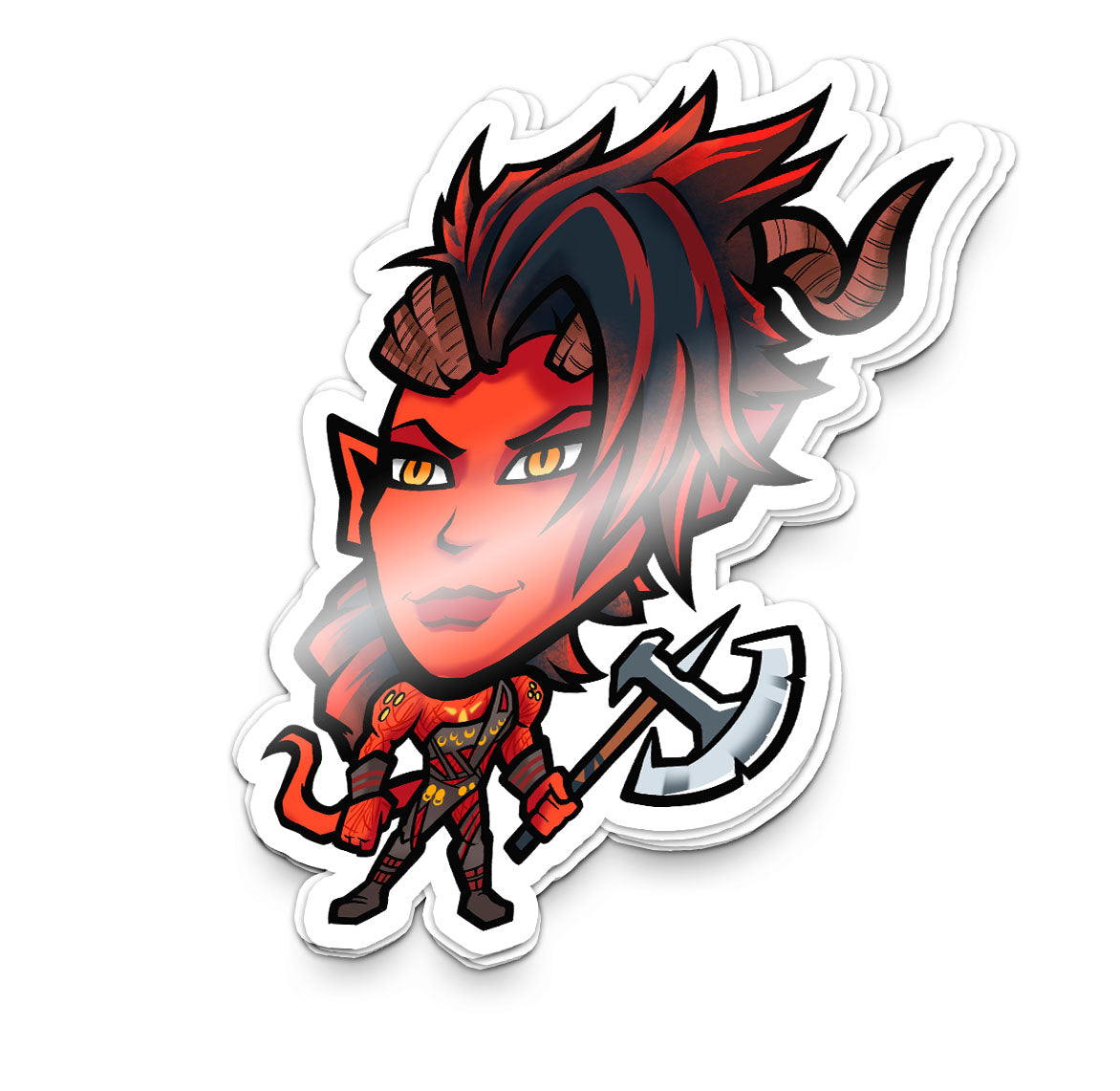 Tanky Tiefling - Sticker