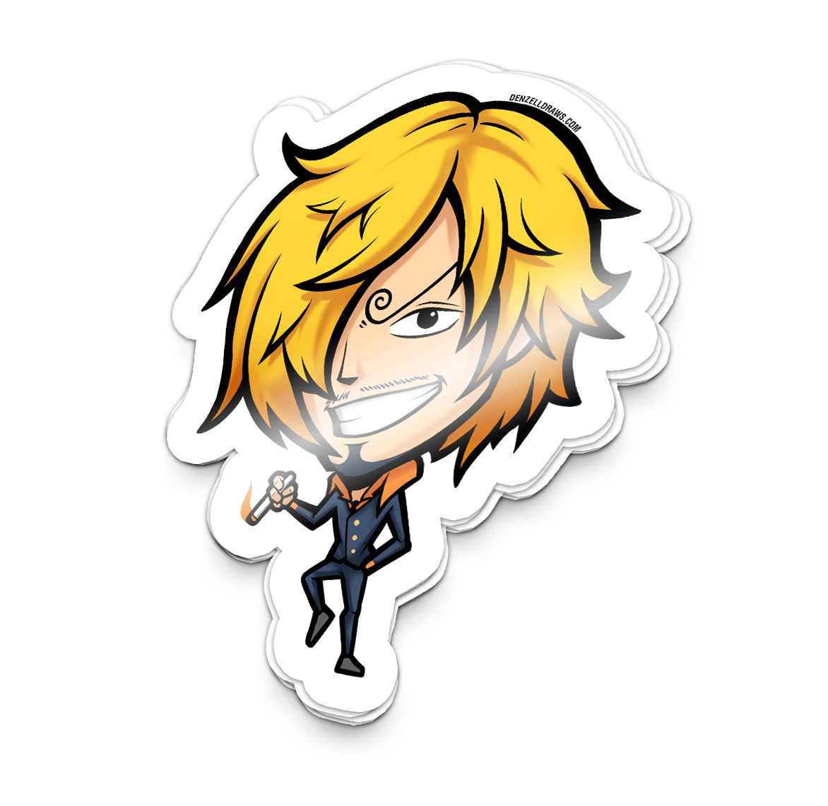 Flame Foot Pirate - Sticker