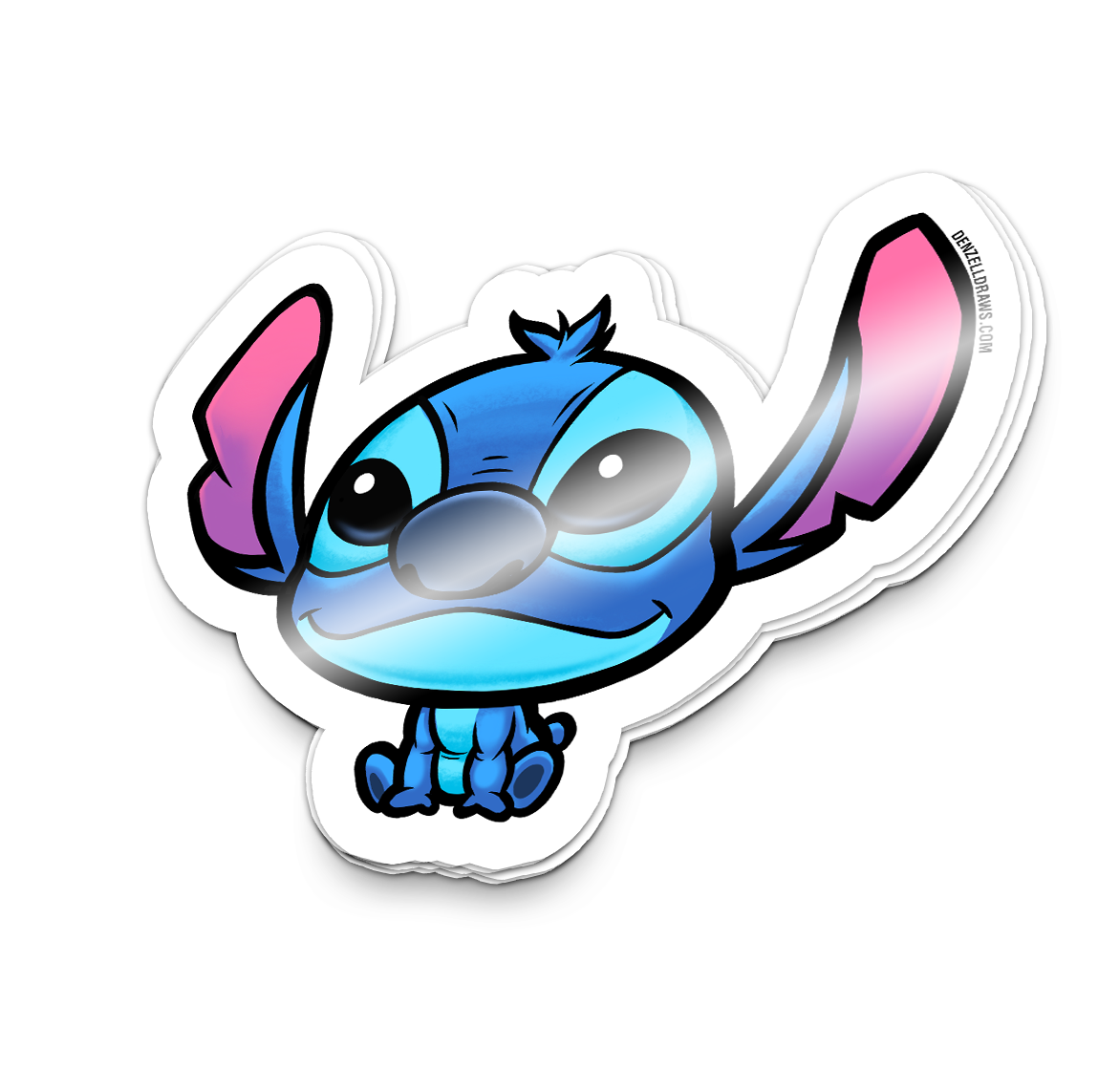 Blue Alien Dog - Sticker