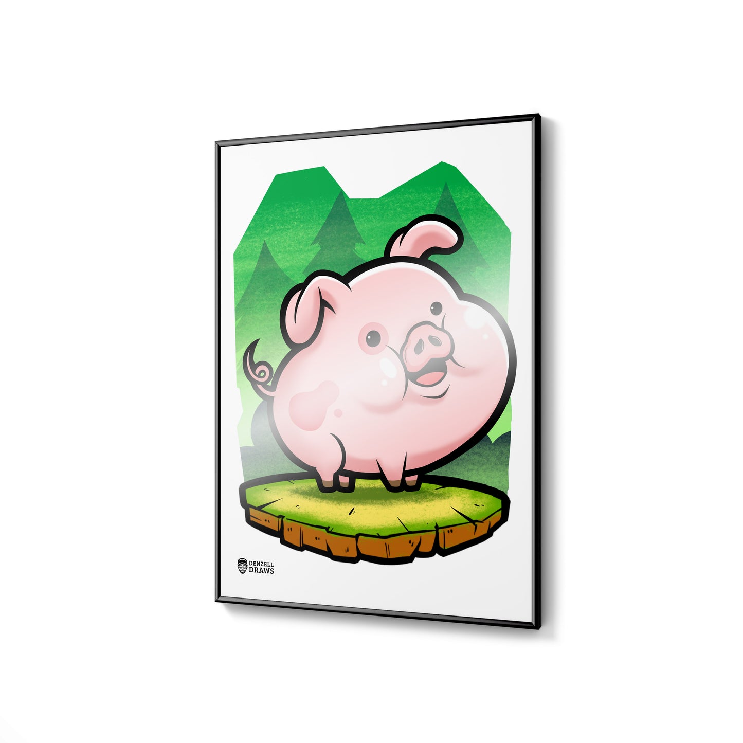 Happy Pig - Art Print