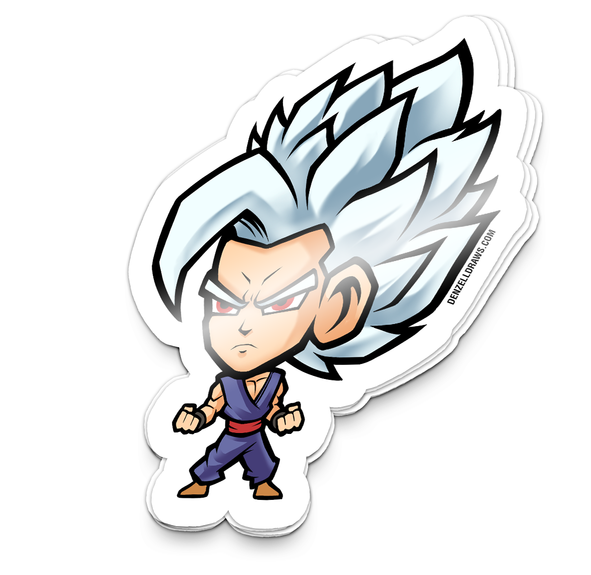 Silver Haired Fighter  - Sticker