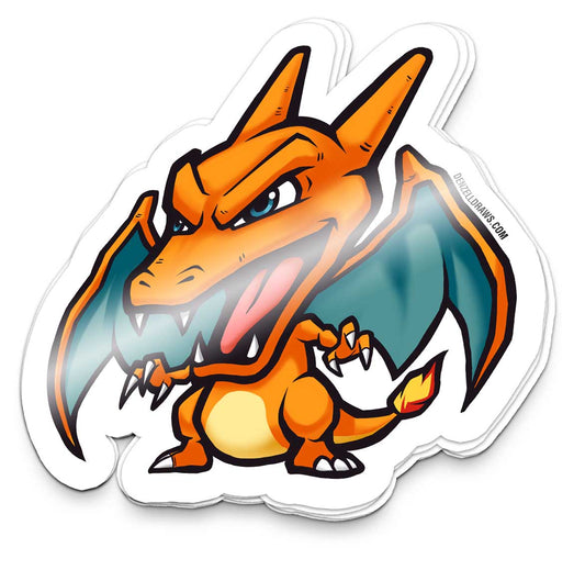 Angry Flame Dragon - Sticker