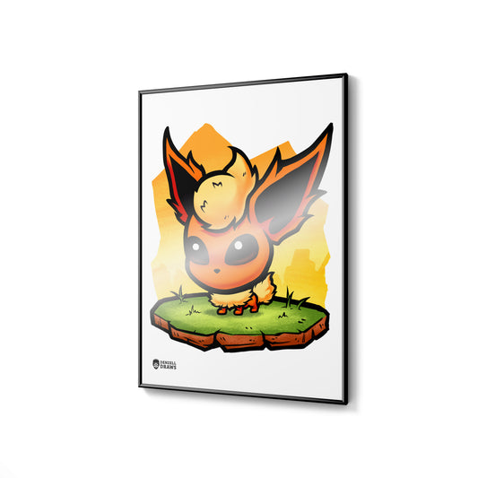 Flaming Fox - Art Print