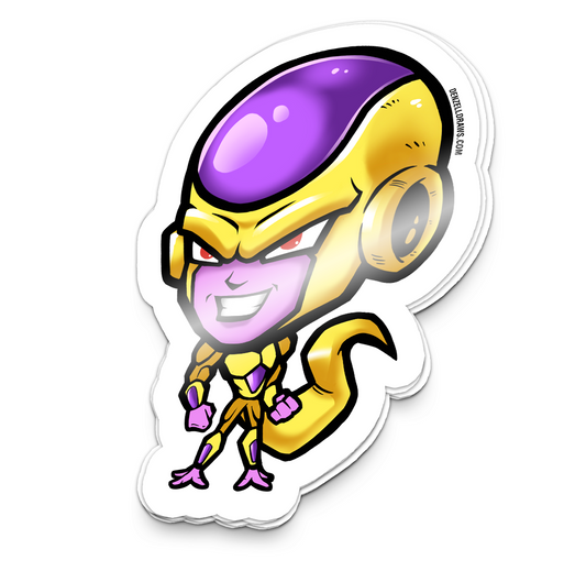 Evil Gold Fighter  - Sticker