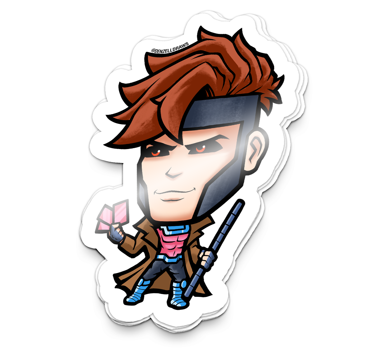 Cajun Card Flinger - Sticker