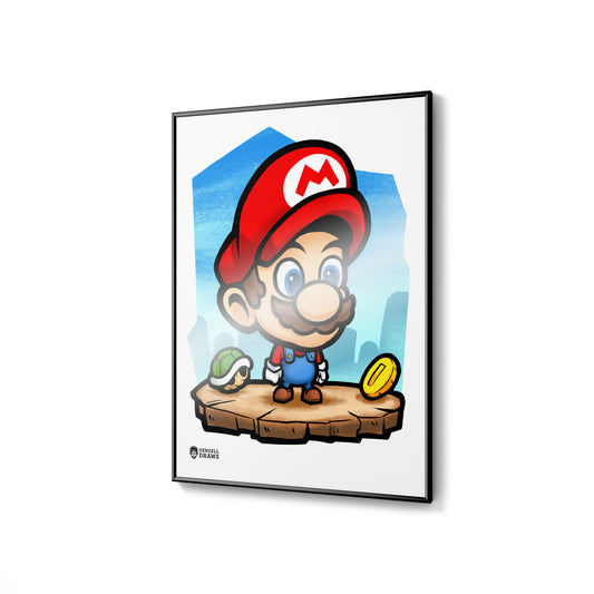 Red Plumber Man - Art Print