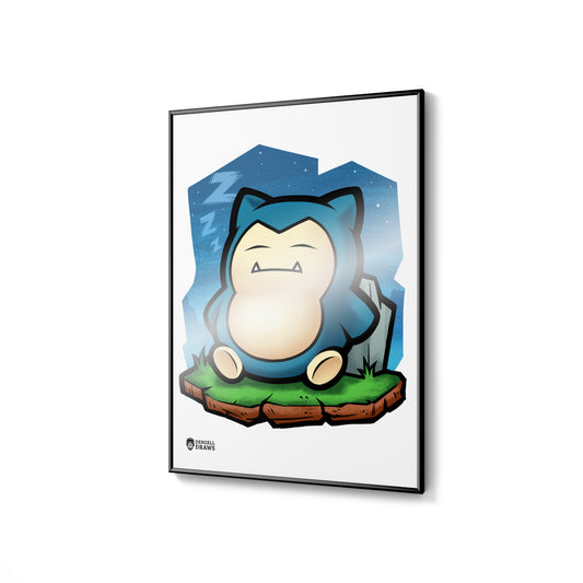 Sleepy Monster - Art Print
