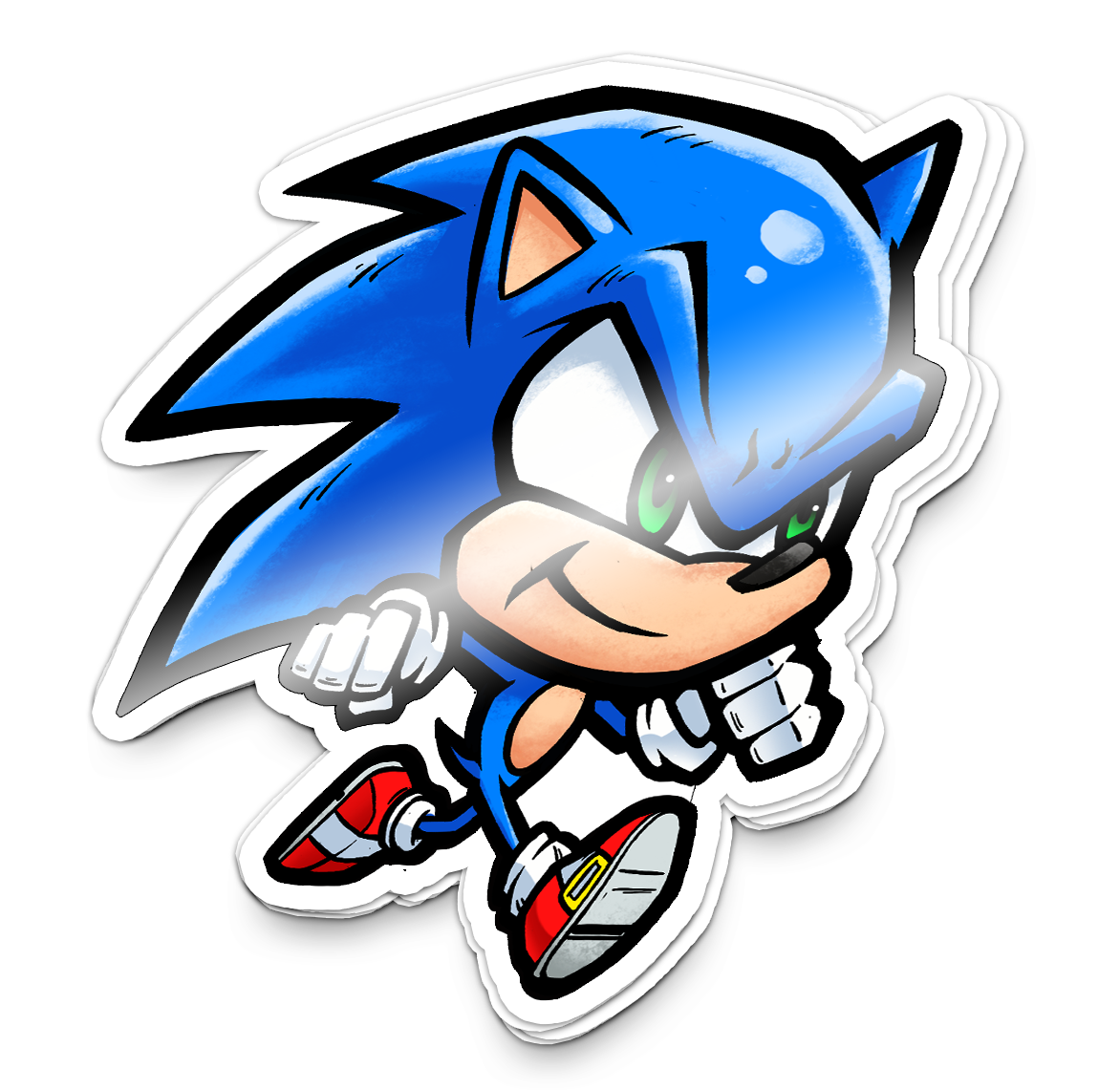 Blue Sonic Sticker Blue Speedster - Sticker – Denzelldraws
